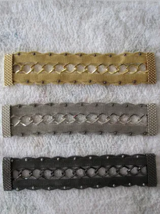 Bracelet, Fashion Jewelry Gold Mesh Chain Steel Magnetic Bracelet, Bracelet Jewelry Wholesale Yiwu PT8084