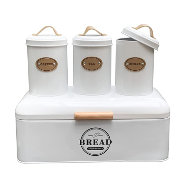 KSY 4-Piece Stainless Steel Food Storage Canister Set