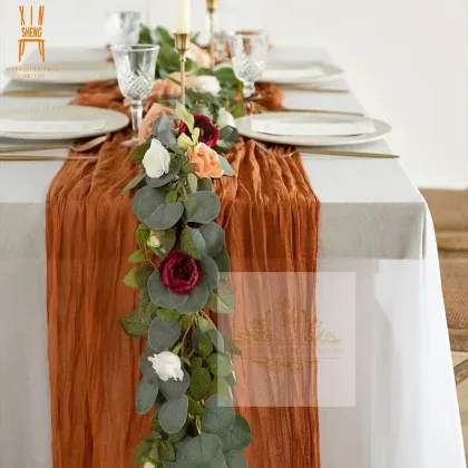 Colorful Polyester Table Runners for Luxury Wedding Banquets and Parties