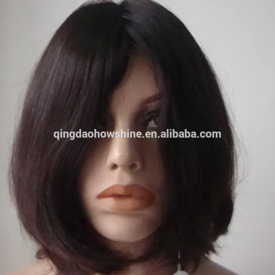 Top fashion most popular 100% human hair jewish wig