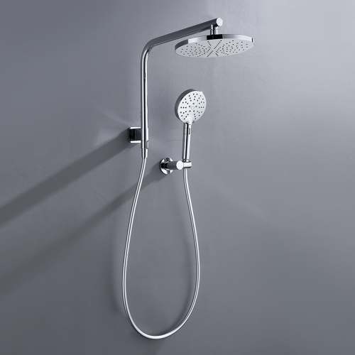 Chrome Twin Shower on Short Rail