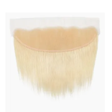 613 Blonde HD Lace Frontal Closure Straight Brazilian Human Hair Virgin Cuticle Aligned 613 Color 13X4 Transparent Lace Front