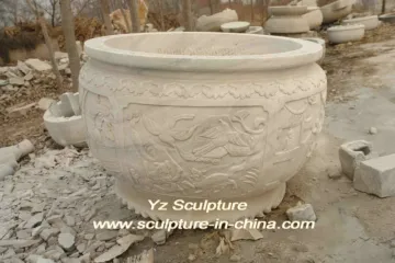 Decorative Marble Garden Planter FPT-139