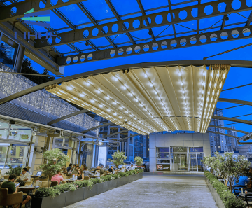 Motorized Retractable Anti-UV Waterproof PVC Awning for Balcony