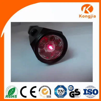 New Design 9 Led Flashlight Camping Light Aluminium Alloy Infrared Emergency Blaze Lamp