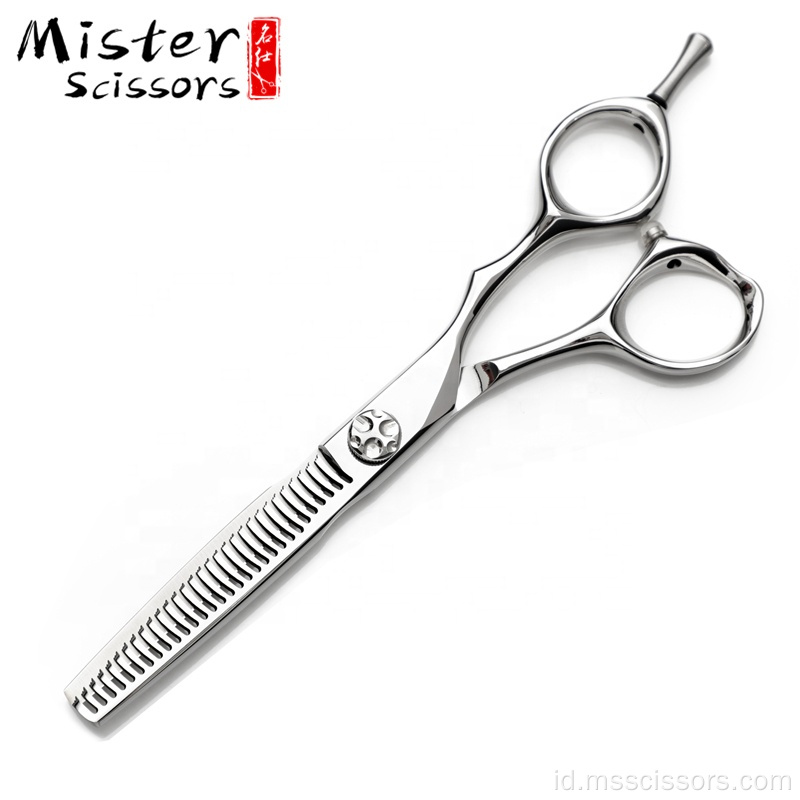 SUS440C Steel Professional Barber Scissors Untuk Penipisan