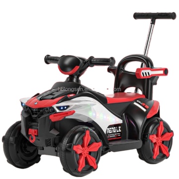 Elektrokinder fahren Autos mit Lichtern und Musik