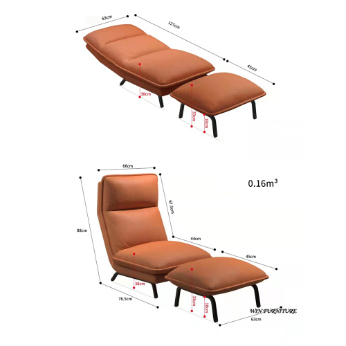 Silla de salón de reclinación moderna de sofás