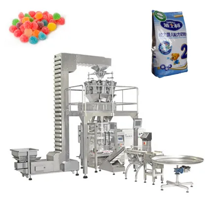 VFFS 500g 1kg Snack Oatmeal Cereals Popcorn Packing Machine with Multihead Weigher