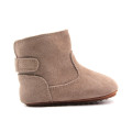 Botas de bebé de invierno unisex de piel de gamuza