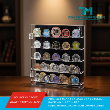 Visor de moedas em acrílico transparente e elegante para entusiastas