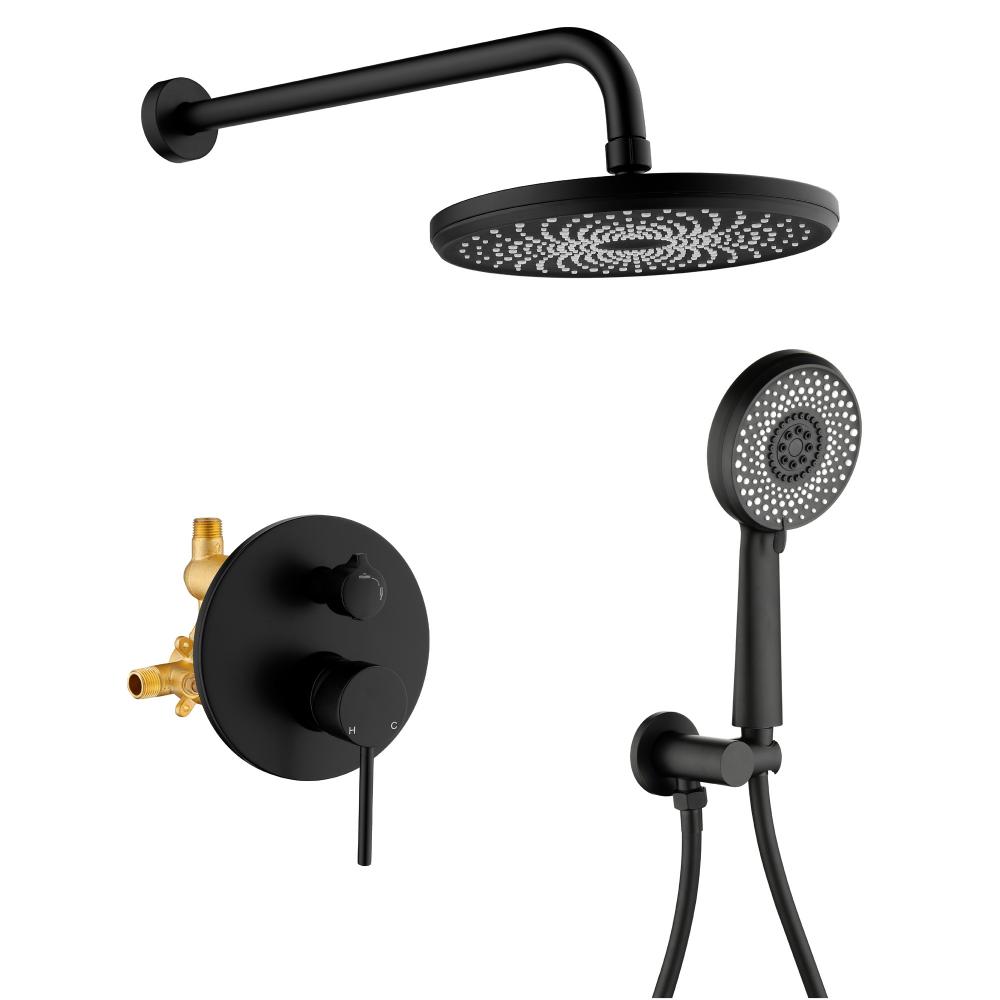 Cupc Wall Mount en laiton 9 '' Système de douche ronde