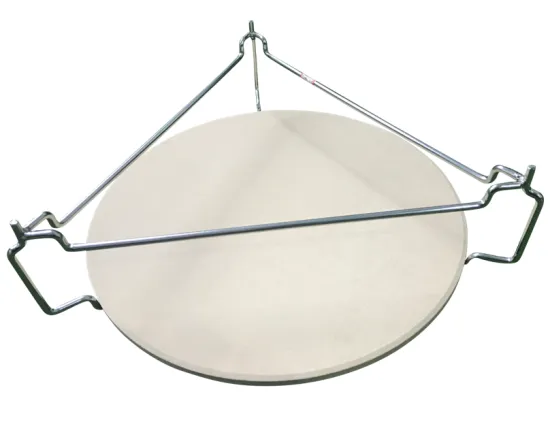 Heat deflector set for barbecue kamado grill