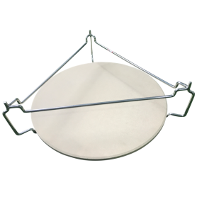 Heat deflector set for barbecue kamado grill