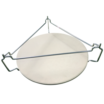 Heat deflector set for barbecue kamado grill