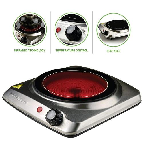 Electric Infrared Burner Single-Plate Ceramic Glass Cooktop
