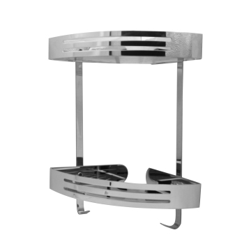 304 Stainless Steel Triangle Wall Shelf - Dual Bathroom Corner Organizer