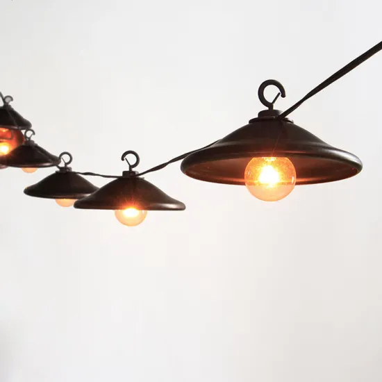 Vintage Metal Lampshade G40 Bulb Cafe String Lights