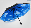 Promotionele volledig bedrukte driedubbele opvouwbare paraplu