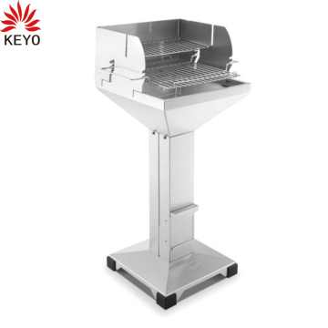 KEYO Outdoor Patio Garden BBQ Barbecue Barbeque bbqgrills Stainless Steel Pedestal Standing Charcoal Column Grills
