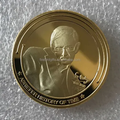 Stephen Hawking Custom Metal Memory Coin
