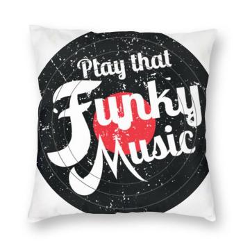 Vintage Music Lover Retro 70s 60s Fan Gift Men Women Funky Throw Pillows Covers Cases Velvet Pillowcase Cushion Bath Side