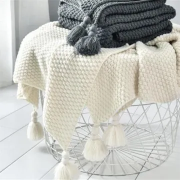 Amazon hot sell 100% acylic Decorative Throws Sofa Chenille Throw Blankets custom chenille blanket