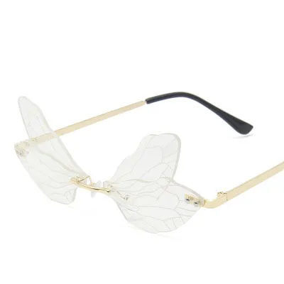 Tombow Shape Luxury Clear Rimless Sunglasses UV400 for Women and Men