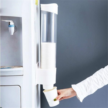 70 Cups Paper Cup Dispenser Plastic Cups Holder Disposable Automatic Holder Dustproof Free Punching Paper Cup Rack