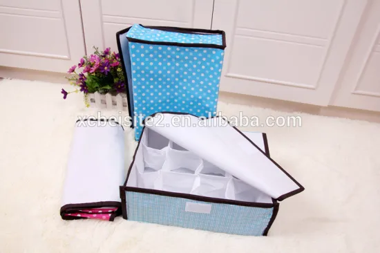 N492 Household Non Woven Box Foldable 12 Grid Storage box