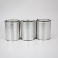 Screw top empty paint round metal tin cans