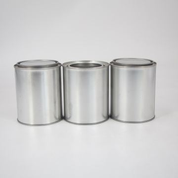 Screw top empty paint round metal tin cans