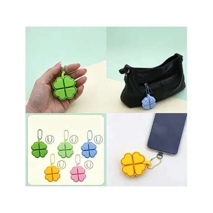 Lucky Glowing Clover Fidget Keychain