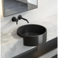 Black round 304 stainless steel bathroom wash basin