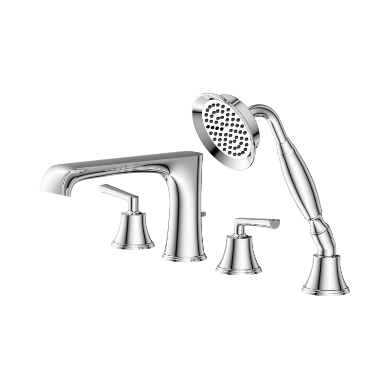 4-hole Rim Mounted Bath Mixer For Tub