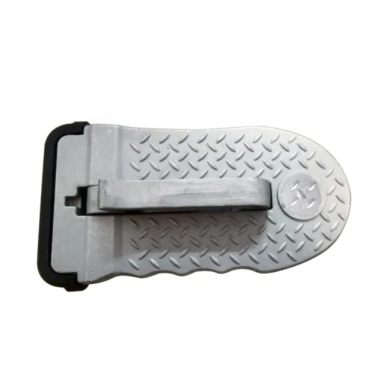 Silver Car Multifunctional Camping Door Step and Foldable Roof Rack Accessory Set with U-Shaped Hooks and Pedals