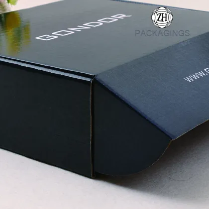Black color glossy lamination bra mailing box