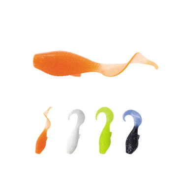 Groothandel PVC Plastic Soft Aas Paddle Tail Visvis Lure voor forel en bas