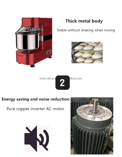5L 2.5kg Bakery Equipment Stand Spiral Food Egg Cake Baking Dough Mixer for Kitchen