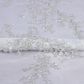 Beads embroidery polyester mesh fabric dress Fabric