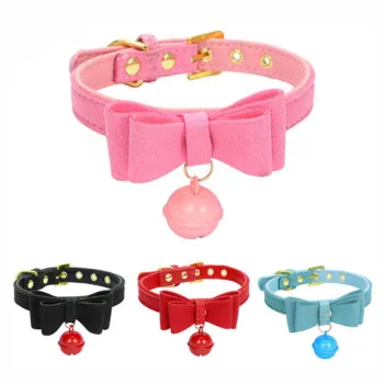 Hot Selling Western Bow Suede Dog Collar and Lead