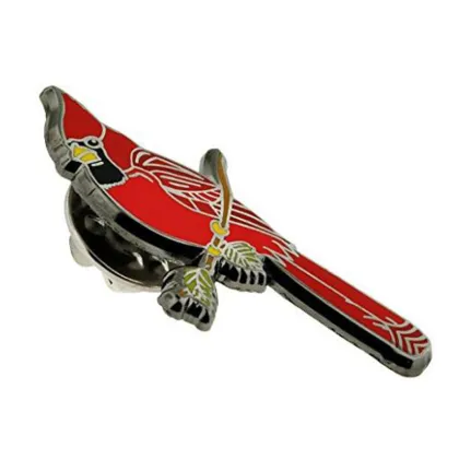 Classic Red Cardinal Bird Enamel Lapel Pin