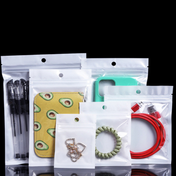 Custom Logo Printing Glossy Plastic Ziplock Bags for Phone Accessories Packaging