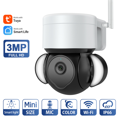 3MP PTZ IP Cámara inalámbrica Tuya Smart CCTV