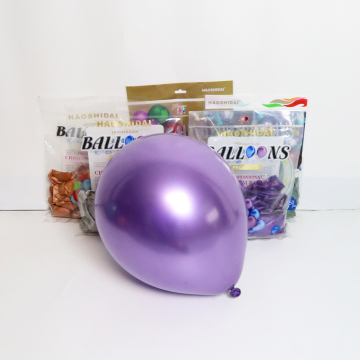Balon Lateks Langsung Biodegradable Direct: Finishing Krom Logam, 3.2g Mengentalkan Globos