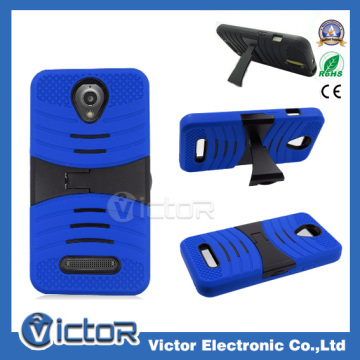 Rugged future Mobile phone Hybrid 2in1 impact hard case for ZTE Obsidian Z820 with kickstand