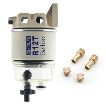 R12T Fuel Filter Water Separator Spin-on for Diesel and Gasoline Engines - Marine Boat Replacement