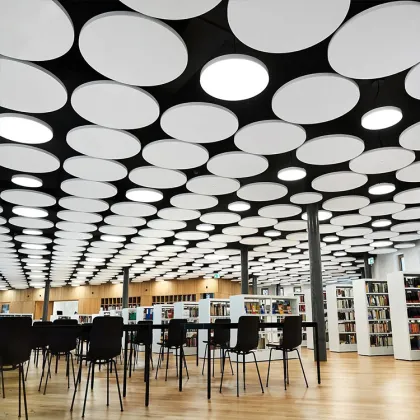 Lounge Square Fiberglass Acoustical Ceiling Baffles