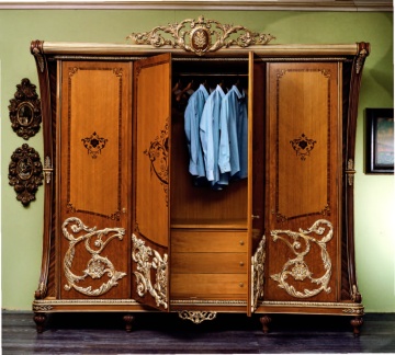 Modern Luxury Solid Wood Bedroom Wardrobe for Clothes Storage