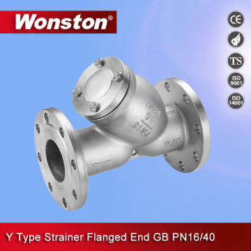 Stainless Steel Y Type Strainer with Flanged End GB Pn16/40